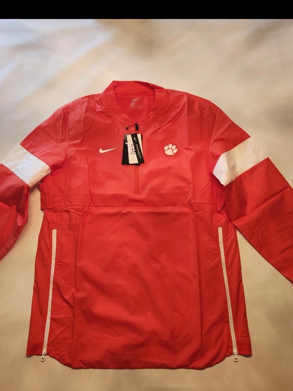 Nike Clemson Tigers Pullover Windbreaker with Paw Logo